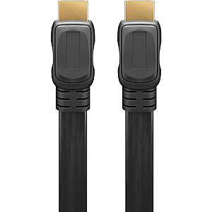 Goobay | High Speed HDMI Flat Cable with Ethernet | Black | HDMI male (type A) | HDMI (type A) | HDMI to HDMI | 2 m