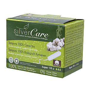 MASMI Silver Care tamponai be aplikatoriaus Super 18 vnt.