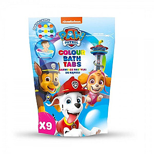 PAW PATROL Color Bath Tabs putojančios vonios tabletės 9 vnt. 