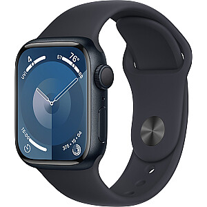 Viedais pulkstenis Apple Watch 9 41 mm ar GPS Midnight Alu Sport S/M, tumši zils (MR8W3QP/A)