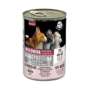 PET REPUBLIC Monoprotein liellopu gaļa mērcē - mitrā kaķu barība - 400 g