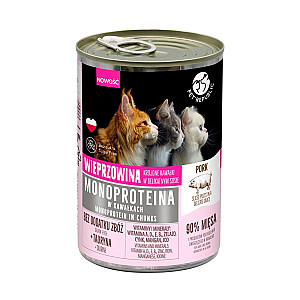 PET REPUBLIC Monoproteīna cūkgaļa mērcē - mitrā barība kaķiem - 400 g