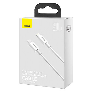 Baseus Superior CATLYS-A02 USB-C -> Lightning провод для зарядки 20W / PD / 100 cm белый