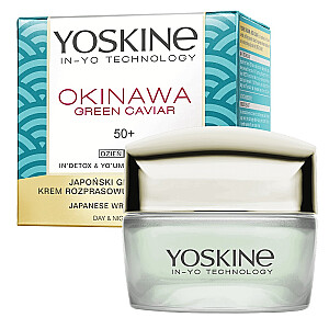 YOSKINE Okinawa Green Caviar 50+ japoniškas švytėjimą suteikiantis ir raukšles lyginantis kremas dienai ir nakčiai 50 ml