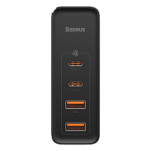 Baseus GaN CCGAN2P-L01 Tīkla Lādētājs 2 x USB / 2 x USB-C / 100W / 5A Melns