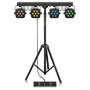 Behringer STAGE TRI LED BUNDLE ST1 komplekts 4xLEDPAR ar kontrolieri + statīvu