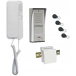 INTERCOM CYFRAL COSMO 1-TENANT SILVER