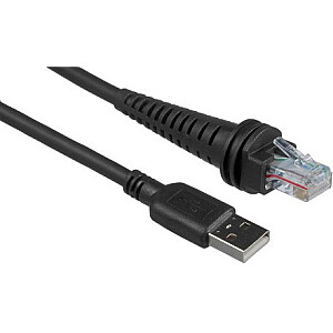 Кабель: USB, черный, тип A, 3 м (9,8 фута), прямой, питание хоста 5 В, промышленный класс