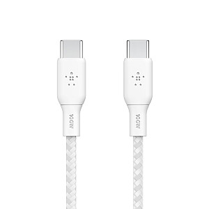 BELKIN PĪTAIS USB-C UZ USB-C/C KABELIS ATBALSTA ĀTRA UZLĀDĒ