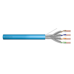 UZSTĀDĪŠANAS KABELIS DIGITUS Cat6A, U/FTP, Dca, AWG 23/1, LSOH, 500 m, zils, spole