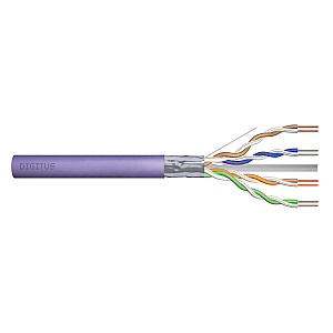 Монтажный кабель DIGITUS Cat.6, F/UTP, B2ca, AWG23/1, LSOH, 500 м, фиолетовый, катушка