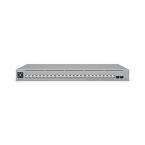 Ubiquiti UniFi Switch 16xRJ45 GBit/8xRJ45 2.5G/2xSFP+ pārvaldīts PoE+ 400W maks. 19 collu statīvā uzstādāms 1,3 collu skārienekrāns