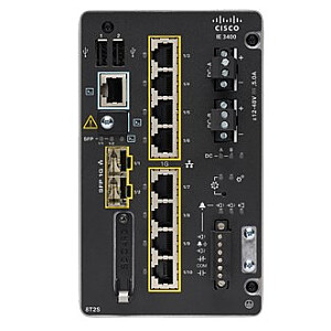 Catalyst IE3400 с 8 портами GE Copper и 2 портами GE SFP, модульный, NE