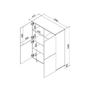 Kumode Cama 4D ALMA 100x41,5xH145 kašmira