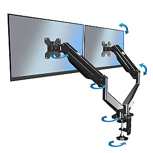 Esperanza ERW020 Газовый настольный кронштейн для двух мониторов 17-27&#39;&#39; до 6 кг