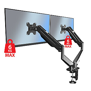 Esperanza ERW020 gāzes galddatora kronšteins diviem monitoriem 17-27&#39;&#39; līdz 6 kg