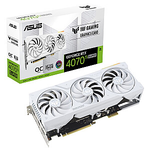 ASUS TUF Gaming TUF-RTX4070TIS-O16G-BTF-WHITE NVIDIA GeForce RTX4070Ti SUPER 16 ГБ GDDR6X