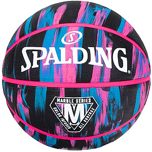 Spalding Marble basketbols, melns un rozā, izmērs 7 84400Z