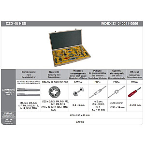 NABOR METCHIKOV FANAR + PLASHEK 40 gab. M3-M20 CZB-40 HSS