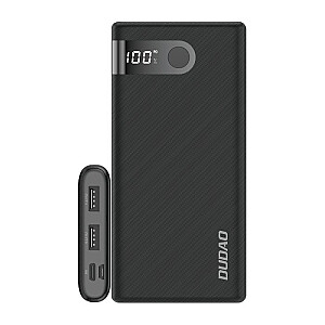 Dudao power bank 10000 mAh 2x USB | USB Type C | micro USB 2 A with LED screen black (K9Pro-02)