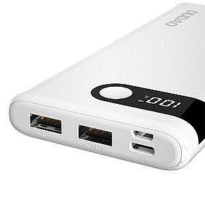 Dudao power bank 10000 mAh 2x USB | USB Type C | micro USB 2 A with LED screen black (K9Pro-02)