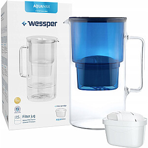 Wessper Aquamax Crystalline filtra krūze, tumši zila + 1 ieliktnis