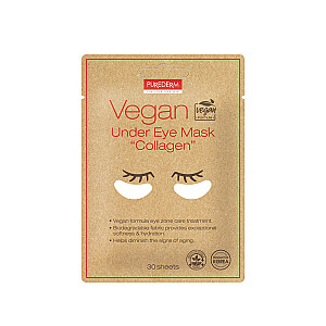 PUREDERM Vegan Under Eye Mask vegāni acu plāksteri ar kolagēnu 30 gab.