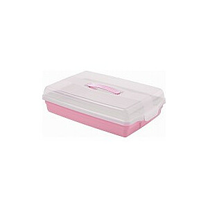 Коробка для торта прямоугольная 45x29,5x11,1см розовая