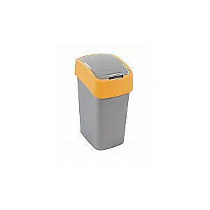 Урна для мусора Flip Bin 10L серебристо-желтая