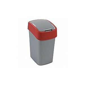 Урна для мусора Flip Bin 10L серебристый / красный
