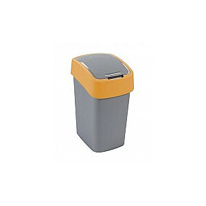 Урна для мусора Flip Bin 50L серебристо-желтая