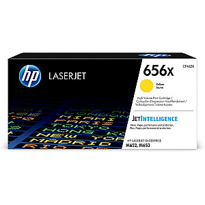 Oriģinālā HP 656X augstas ražības dzeltenā LaserJet tonera kasetne