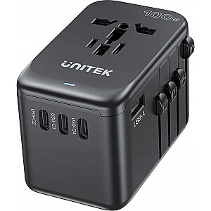 Lādētājs Unitek Travel Charger EU/US/UK/AUS PD 100W