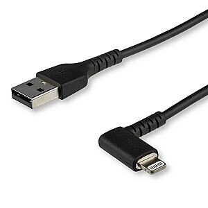 LEŅĶA LIGHTNING UZ USB KABELI/KABELI — APPLE MFI SERTIFICĒTS — MELNS