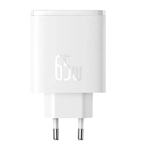 Baseus OS-Cube Pro 2xUSB-C + USB lādētājs, 65W (balts)