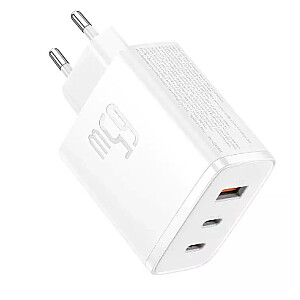 Baseus OS-Cube Pro 2xUSB-C + USB lādētājs, 65W (balts)