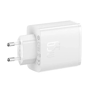 Baseus OS-Cube Pro 2xUSB-C + USB lādētājs, 65W (balts)