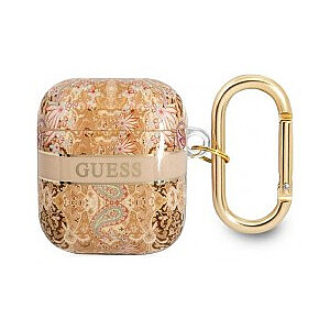 Guess Paisley - Etui Apple Airpods 1/2 gen (Gold)