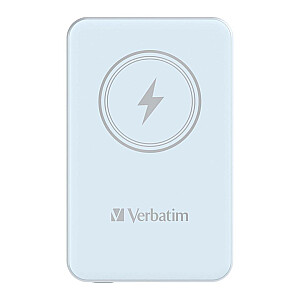 Verbatim ChargeÂ´nÂ´Go Magnetic Wireless Power Bank 5000 Blue