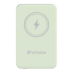 Verbatim ChargeÂ´nÂ´Go Magnetic Wireless Power Bank 5000 Green