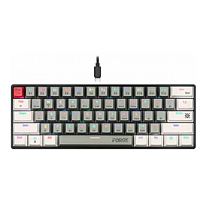 Defender FORGE GK-345 mehāniskā Bluetooth + 2,4 GHz + spēļu kabelis + RGB spēļu bezvadu tastatūra