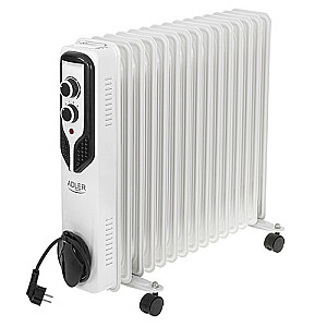 Adler Oil-Filled Radiator AD 7819	 Oil Filled Radiator 2500 W Number of power levels 3 White