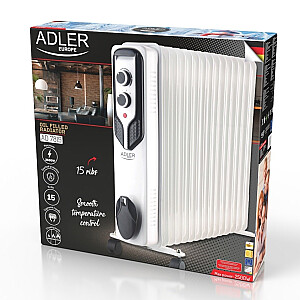 Adler Oil-Filled Radiator AD 7819	 Oil Filled Radiator 2500 W Number of power levels 3 White