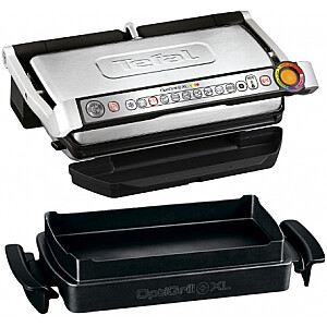 Tefal Optigrill+ + Snacking and backing XL, 2000 Вт, черный/нерж. сталь - Электрический гриль + насадка для запекания