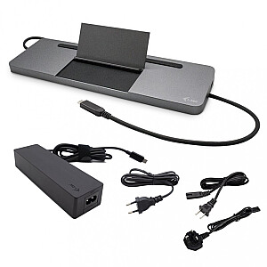 Stacja dokująca USB-C Metal Ergonomic 4K 3x Display Docking Station Power Delivery 85 W + i-tec Universal Charger 100 W 