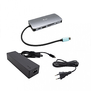 Stacja dokująca USB-C Metal Nano Dock HDMI/VGA with LAN + Universal Charger 100W 