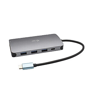 Металлическая нано-док-станция USB-C HDMI/VGA с локальной сетью + универсальное зарядное устройство 100 Вт 