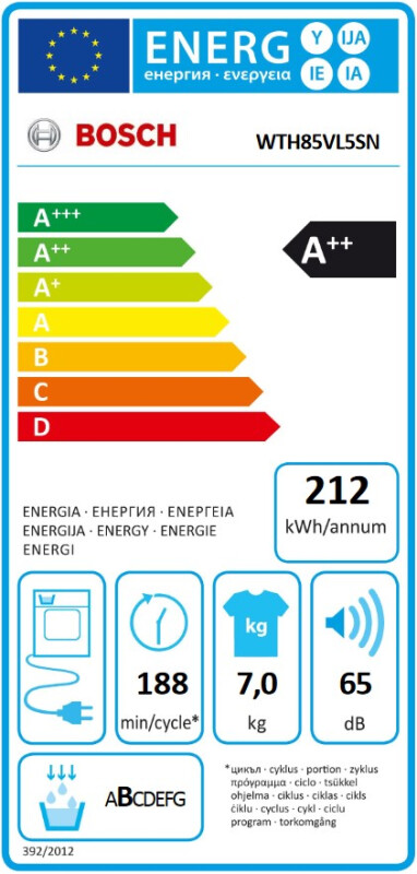 veļas žāvētājs Bosch WTH85VL5SN