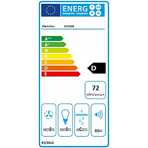 Tvaika nosūcējs Electrolux LFC316X 420 m³/h Sienas nerūsējošais tērauds D