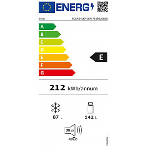 Ledusskapis BEKO RCSA240K40WN